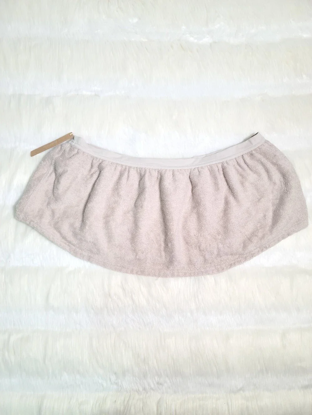 SKIMS Terry Cover-Ups Mini Skirt Grey Stone Women Medium NEW